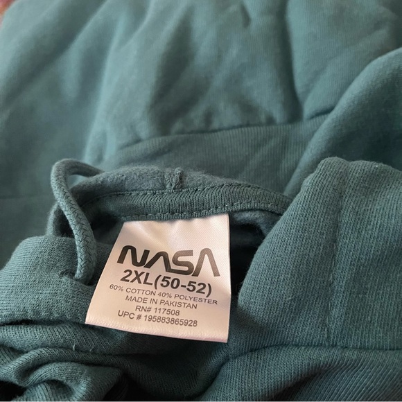 Blue teal pink NASA Hoodie 2XL For the Benefit of all - Picture 6 of 7